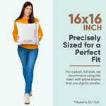 Pillowflex Synthetic Down Pillow Insert - 16x26 Down Alternative Pillow, Ultra Soft, Large Standard Rectangle, Lumbar, Back, Sleeping Pillow - 1 Decorative Pillow Form