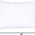 Pillowflex Synthetic Down Pillow Insert - 12x48 Down Alternative Pillow, Ultra Soft, Large Rectangle Body Sleeping Pillow, Lumbar, Long, Back - 1 Decorative Pillow Form