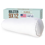 Pillowflex Bolster Pillow 9 Inch - Round Roll Pillow Bolster Insert, Plush Polyester-Filled Insert for Decorative Shams, Odorless, Lint and Dust-Free Polyester Filling, No Lumps - (White)