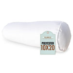 Pillowflex Bolster Pillow 10 Inch - White Round Soft Roll Pillow with Plush Polyester Filling, Comes in a Poly-Cotton Shell, Odorless, Lint, and Dust-Free, No Lumps Stuffing for Pillows