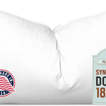 Pillowflex Synthetic Down Pillow Insert - 18x28 Down Alternative Pillow, Ultra Soft, Large Rectangle, Lumbar, Back, Sofa, Sleeping Pillow - 1 Decorative Pillow Form