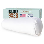 Pillowflex Bolster Pillow 9 Inch - Round Roll Pillow Bolster Insert, Plush Polyester-Filled Insert for Decorative Shams, Odorless, Lint and Dust-Free Polyester Filling, No Lumps - (White)