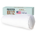 Pillowflex Bolster Pillow 8 Inch - Round Roll Pillow Bolster Insert, Plush Polyester-Filled Insert for Decorative Shams, Odorless, Lint and Dust-Free Polyester Filling, No Lumps - (White)