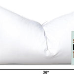 Pillowflex Synthetic Down Pillow Insert - 12x36 Down Alternative Pillow, Ultra Soft, Large Rectangle Body Sleeping Pillow, Lumbar, Long, Back - 1 Decorative Pillow Form