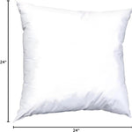 Pillowflex Synthetic Down Pillow Insert - 24x24 Down Alternative, Large Euro Pillow, Square Ultra Soft Throw, Euro Bed Sham - 1 Decorative Form