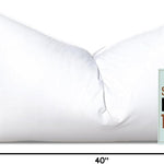 Pillowflex Synthetic Down Pillow Insert - 12x40 Down Alternative Pillow, Ultra Soft, Large Rectangle Body Sleeping Pillow, Lumbar, Long, Back - 1 Decorative Pillow Form