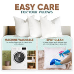 Pillowflex Synthetic Down Pillow Insert - 27x27 - Down Alternative Ultra Soft Large Square European Throw Pillow, Machine Washable - Couch Euro Sham, Lumbar, Bed, Sofa - 1 Decorative Accent Form