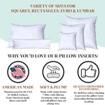 Pillowflex Synthetic Down Pillow Insert - 16x40 Down Alternative Pillow, Ultra Soft, Large Rectangle Body Sleeping Pillow, Lumbar, Long, Back - 1 Decorative Pillow Form