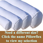 Pillowflex Bolster Pillow 10 Inch - White Round Soft Roll Pillow with Plush Polyester Filling, Comes in a Poly-Cotton Shell, Odorless, Lint, and Dust-Free, No Lumps Stuffing for Pillows