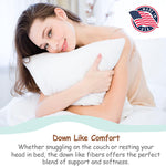 Pillowflex Synthetic Down Pillow Insert - 14x22 Down Alternative Pillow, Ultra Soft, Small Rectangle, Lumbar, Travel, Neck, Sleeping Pillow - 1 Decorative Pillow Form