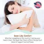 Pillowflex Synthetic Down Pillow Insert - 22x38 Down Alternative Pillow, Ultra Soft Oversized King Bed Sleeping Pillow, Large Rectangle Sham - 1 Decorative Pillow Form