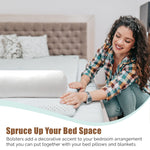 Pillowflex Bolster Pillow 10 Inch - White Round Soft Roll Pillow with Plush Polyester Filling, Comes in a Poly-Cotton Shell, Odorless, Lint, and Dust-Free, No Lumps Stuffing for Pillows