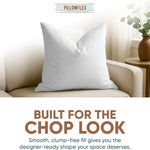 Pillowflex Synthetic Down Pillow Insert - 24x24 Down Alternative, Large Euro Pillow, Square Ultra Soft Throw, Euro Bed Sham - 1 Decorative Form
