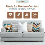 Pillowflex Synthetic Down Alternative Pillow Inserts for Shams - Comfy Pillows for Sleeping, Perfect Pillow & Best Sleeping Pillows, Handmade Down Alternative Throw Pillow Inserts - (18x18 Set of 2)