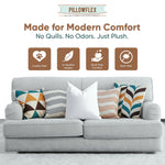 Pillowflex Synthetic Down Pillow Insert - 19x19 Down Alternative, Ultra Soft Throw Pillow, Couch Sham, Bed Sleeping Accent Pillow - 1 Decorative Accent Form