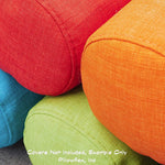 Pillowflex Bolster Pillow 10 Inch - White Round Soft Roll Pillow with Plush Polyester Filling, Comes in a Poly-Cotton Shell, Odorless, Lint, and Dust-Free, No Lumps Stuffing for Pillows