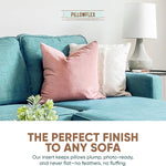 Pillowflex Synthetic Down Alternative Pillow Inserts for Shams - Comfy Pillows for Sleeping, Perfect Pillow & Best Sleeping Pillows, Handmade Down Alternative Throw Pillow Inserts - (28x28 Set of 2)