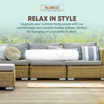 Pillowflex Bolster Pillow 10 Inch - White Round Soft Roll Pillow with Plush Polyester Filling, Comes in a Poly-Cotton Shell, Odorless, Lint, and Dust-Free, No Lumps Stuffing for Pillows