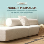 Pillowflex Bolster Pillow 10 Inch - White Round Soft Roll Pillow with Plush Polyester Filling, Comes in a Poly-Cotton Shell, Odorless, Lint, and Dust-Free, No Lumps Stuffing for Pillows