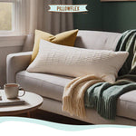 Pillowflex Synthetic Down Pillow Insert - 14x48 Down Alternative Pillow, Ultra Soft, Large Rectangle Body Sleeping Pillow, Lumbar, Long, Back - 1 Decorative Pillow Form