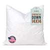 Pillowflex Synthetic Down Pillow Insert - 14x14 Down Alternative, Ultra Soft Throw Pillow, Small Sham Bed Sleeping Pillow - 1 Decorative Accent Form